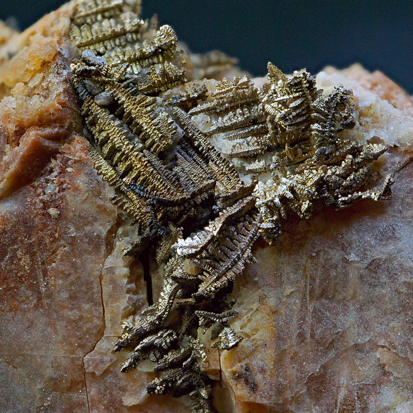 Native Silver On Baryte