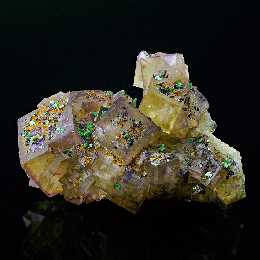 Metazeunerite On Fluorite