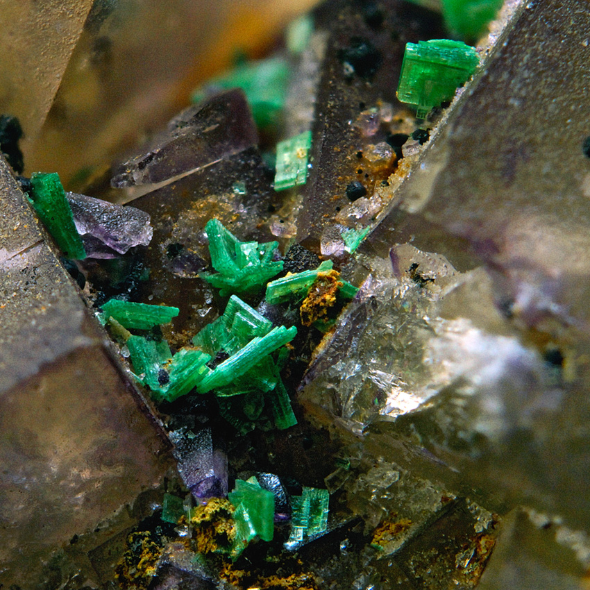 Metazeunerite On Fluorite