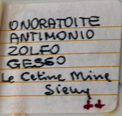 Onoratoite & Native Sulphur