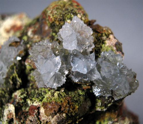 Chenevixite & Scorodite With Calcite