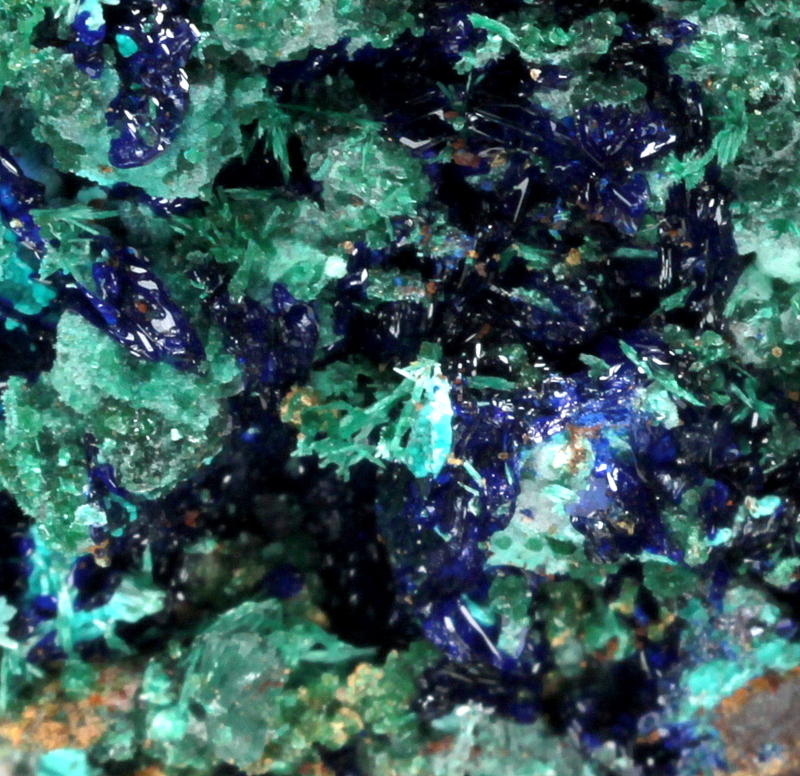 Azurite Malachite Conichalcite Cuprite & Olivenite