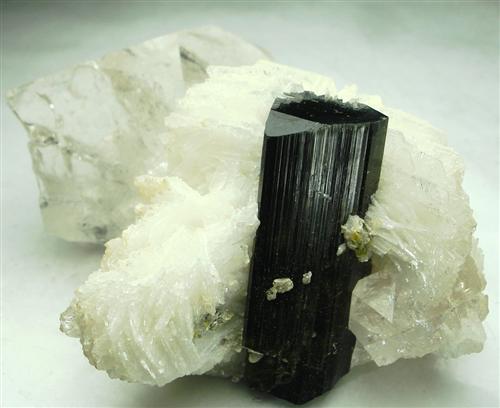 Elbaite With Albite Topaz & Quartz