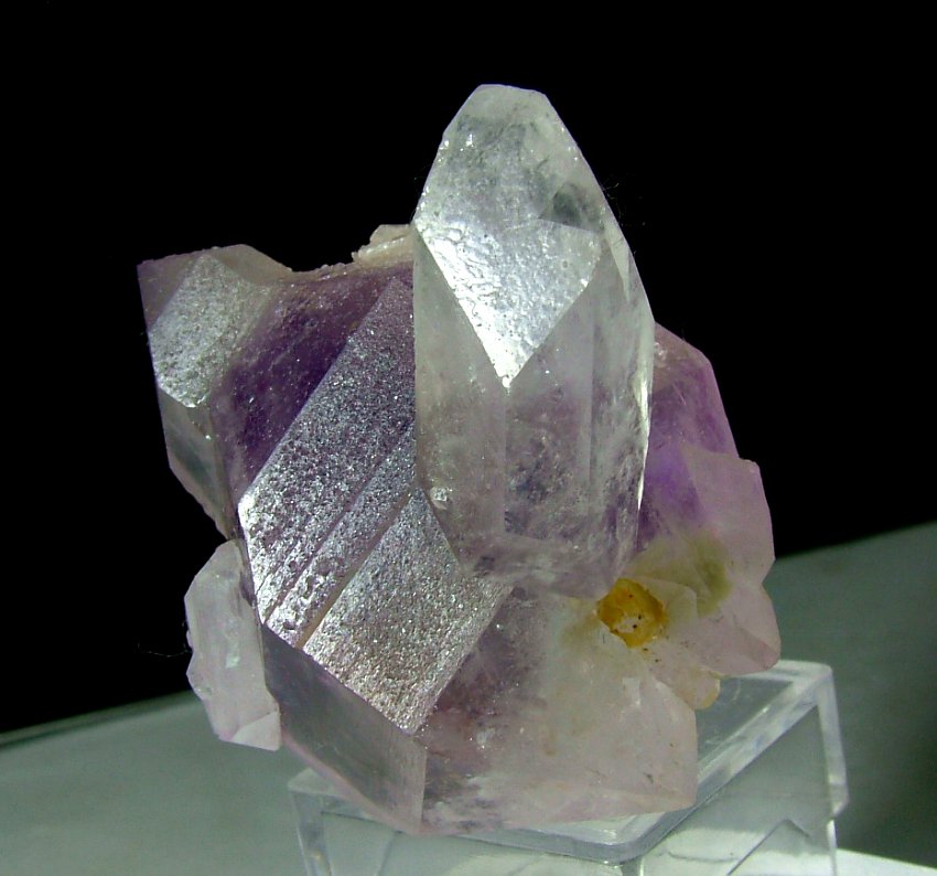 Amethyst With Goethite Inclusions & Quartz