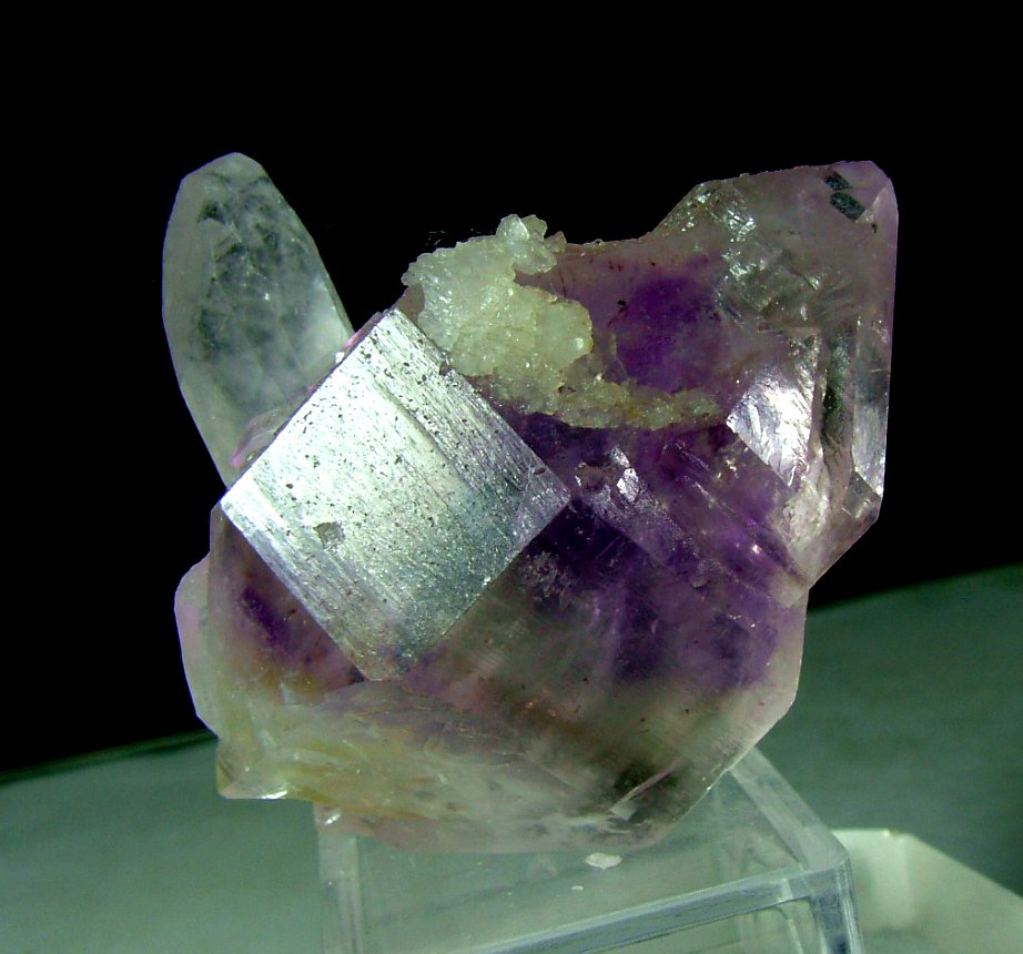 Amethyst With Goethite Inclusions & Quartz