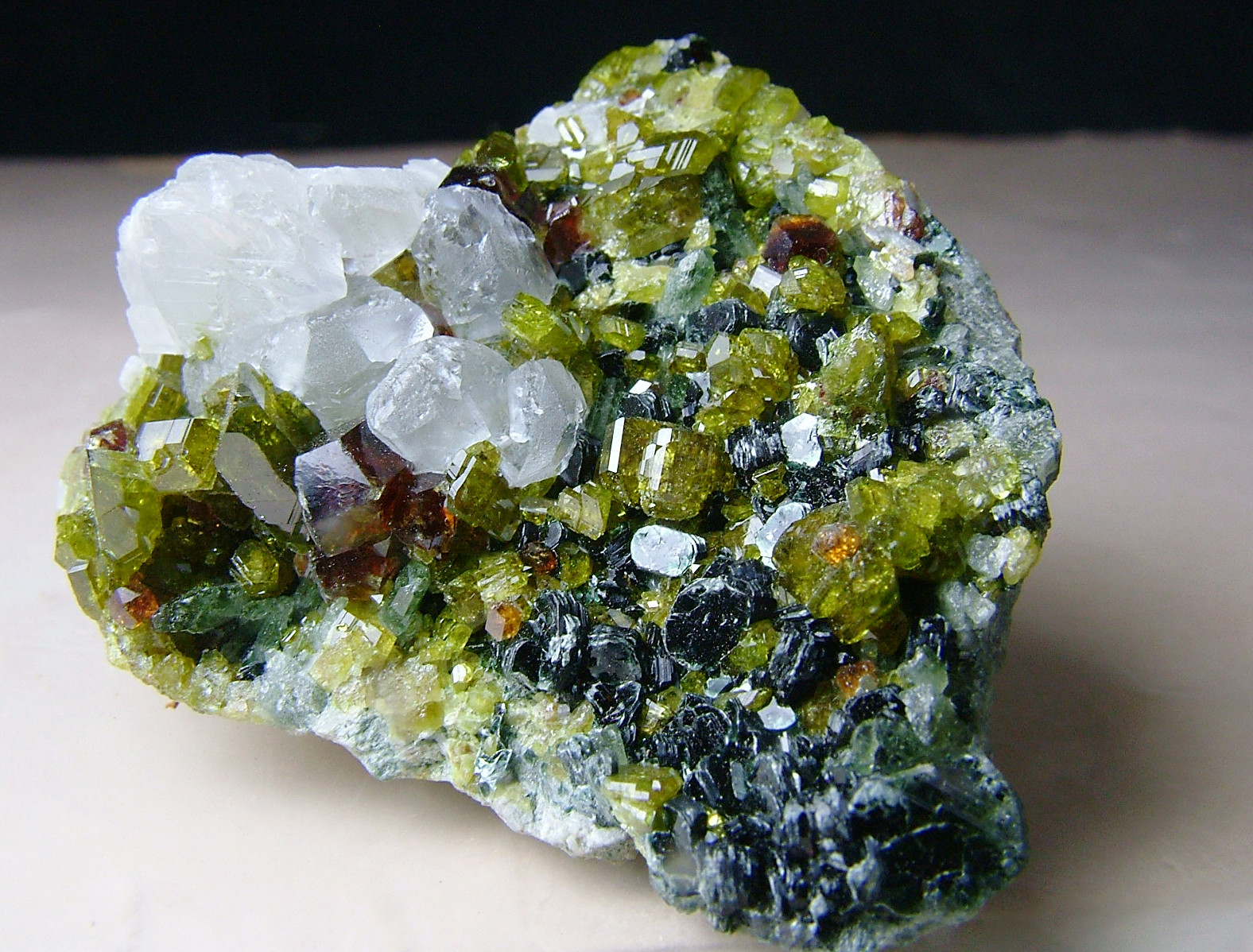 Epidote With Andradite Calcite & Clinochlore