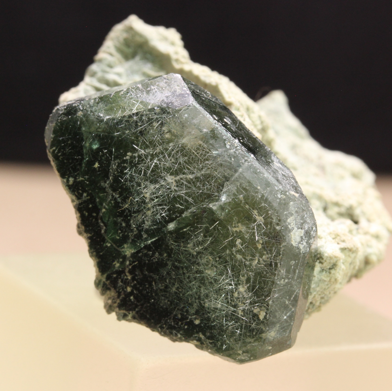 Fluorapatite With Actinolite Inclusions