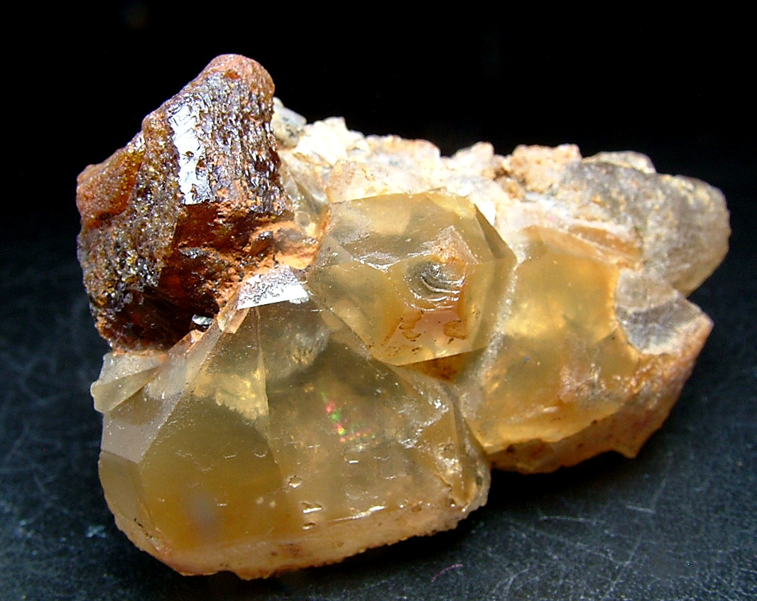 Bastnäsite-(Ce) With Astrophyllite Quartz