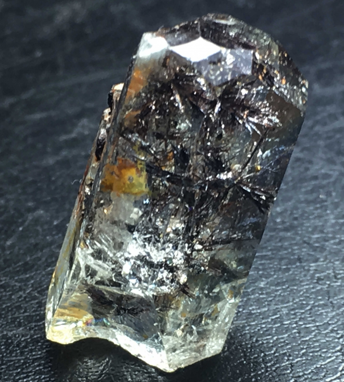 Aquamarine With Columbite Inclusions