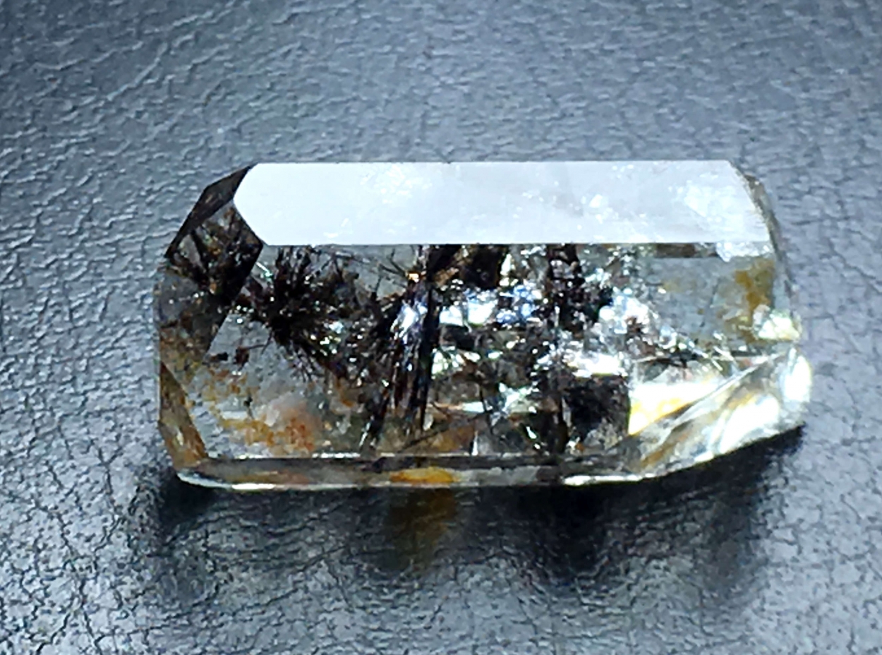 Aquamarine With Columbite Inclusions