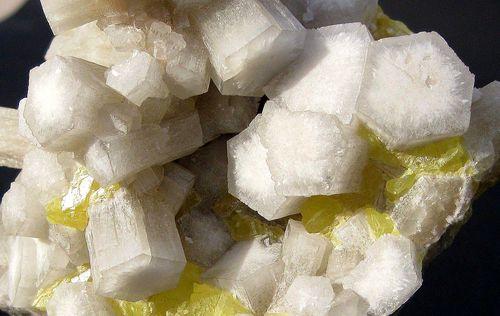 Aragonite With Native Sulphur