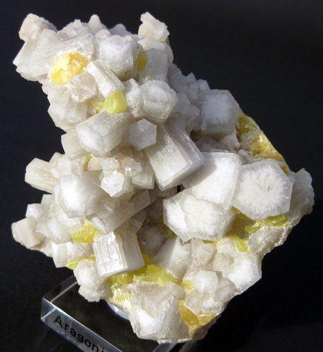 Aragonite With Native Sulphur