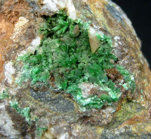 Annabergite With Native Arsenic