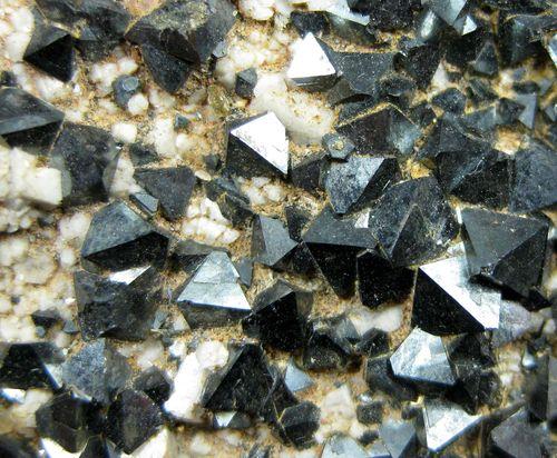 Magnetite With Feldspar Group & Quartz