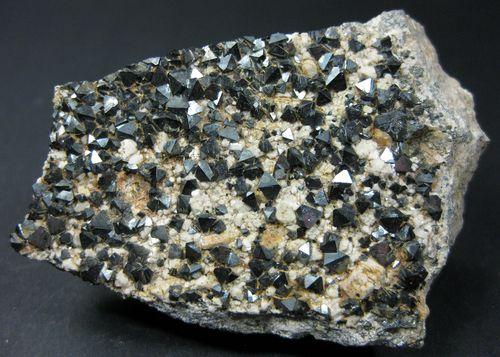 Magnetite With Feldspar Group & Quartz