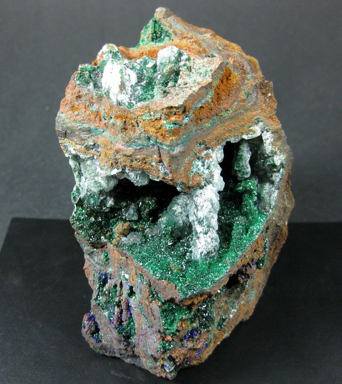 Malachite Olivenite Azurite & Gypsum