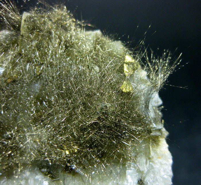Millerite & Chalcopyrite On Dolomite