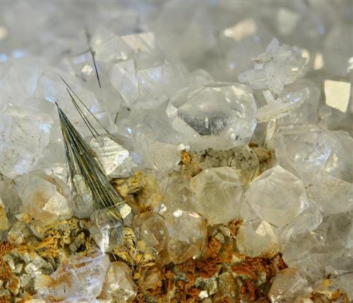 Millerite Sphalerite On Calcite