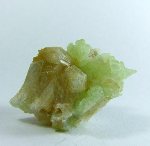 Stilbite On Prehnite