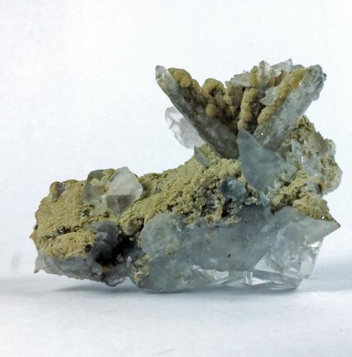 Fluorite & Calcite On Quartz