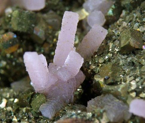 Rhodochrosite In Pyrite