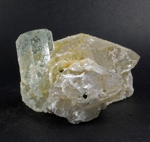 Aquamarine On Quartz