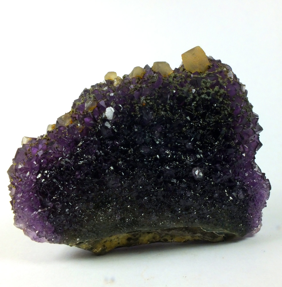 Calcite On Amethyst