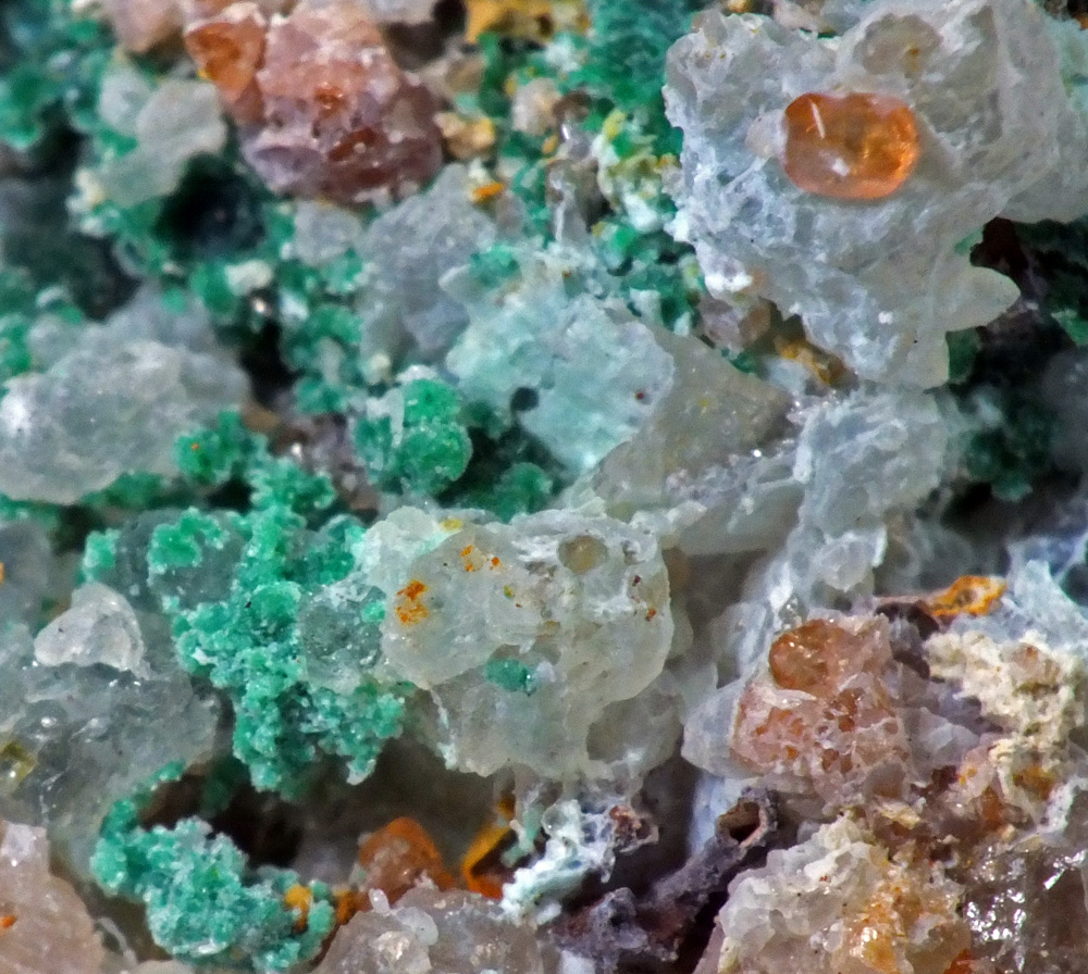 Bromian Chlorargyrite Rosasite & Cerussite