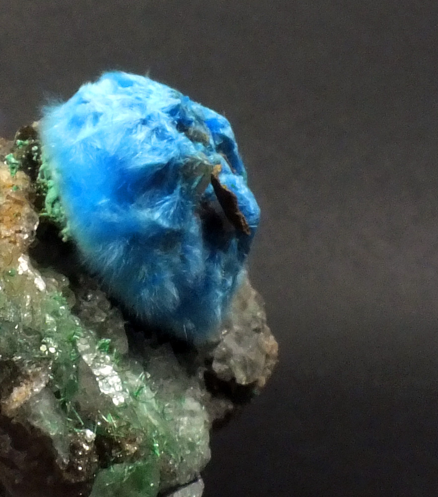 Cyanotrichite Malachite & Fluorite