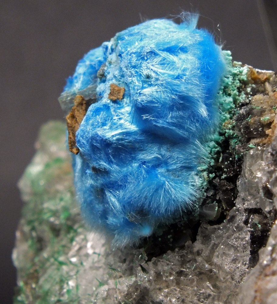Cyanotrichite Malachite & Fluorite