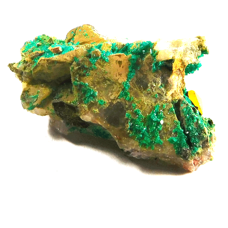 Wulfenite On Malachite