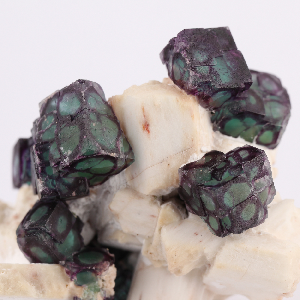 Fluorite On Feldspar