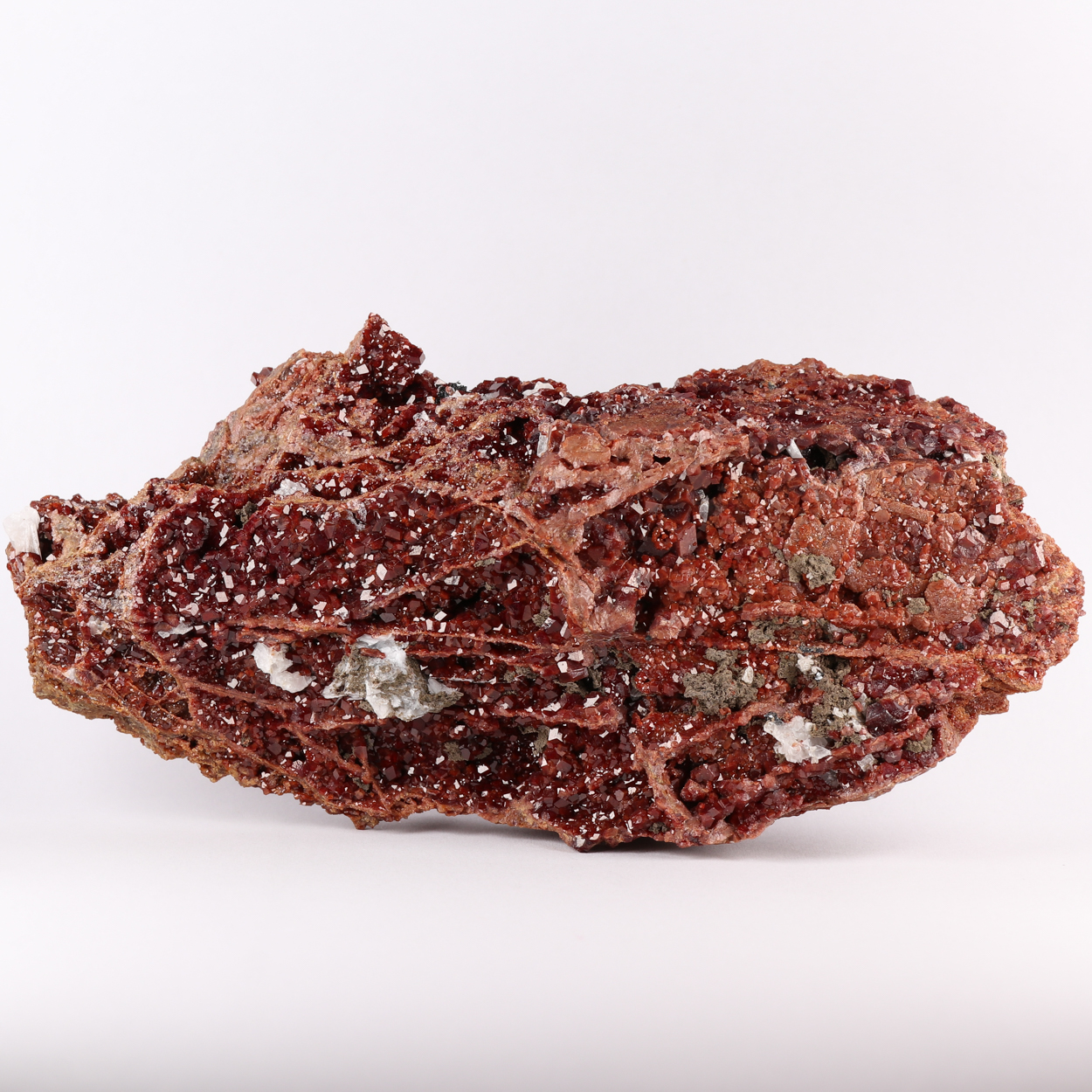 Baryte & Hausmannite On Andradite