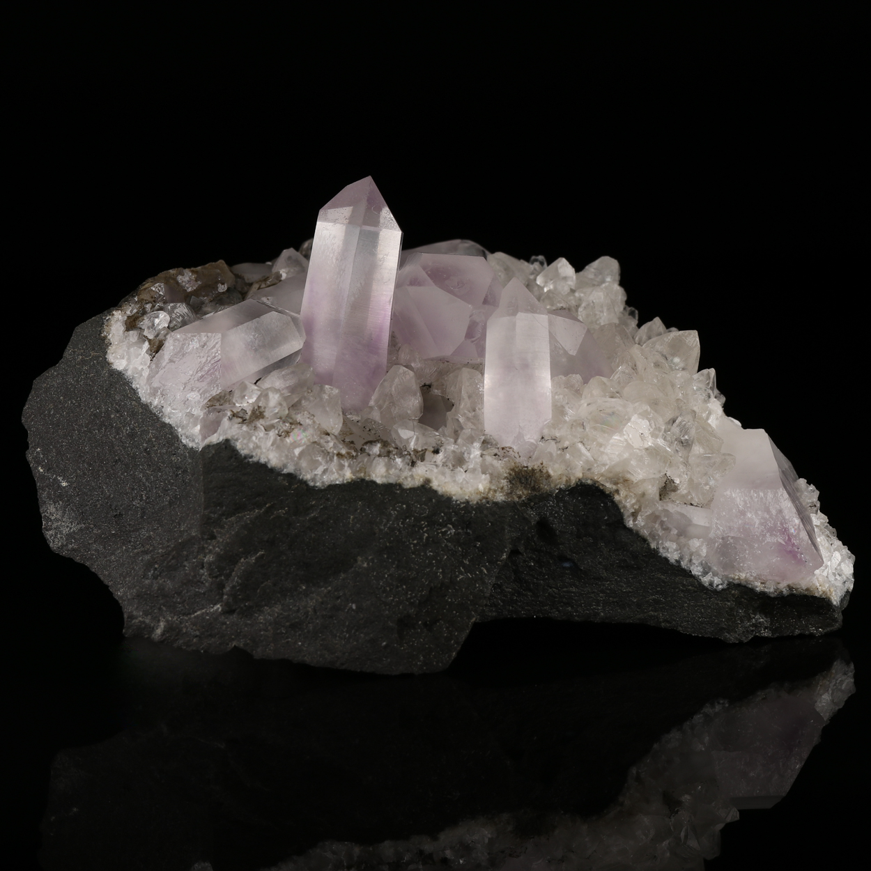 Calcite With Amethyst Quartz