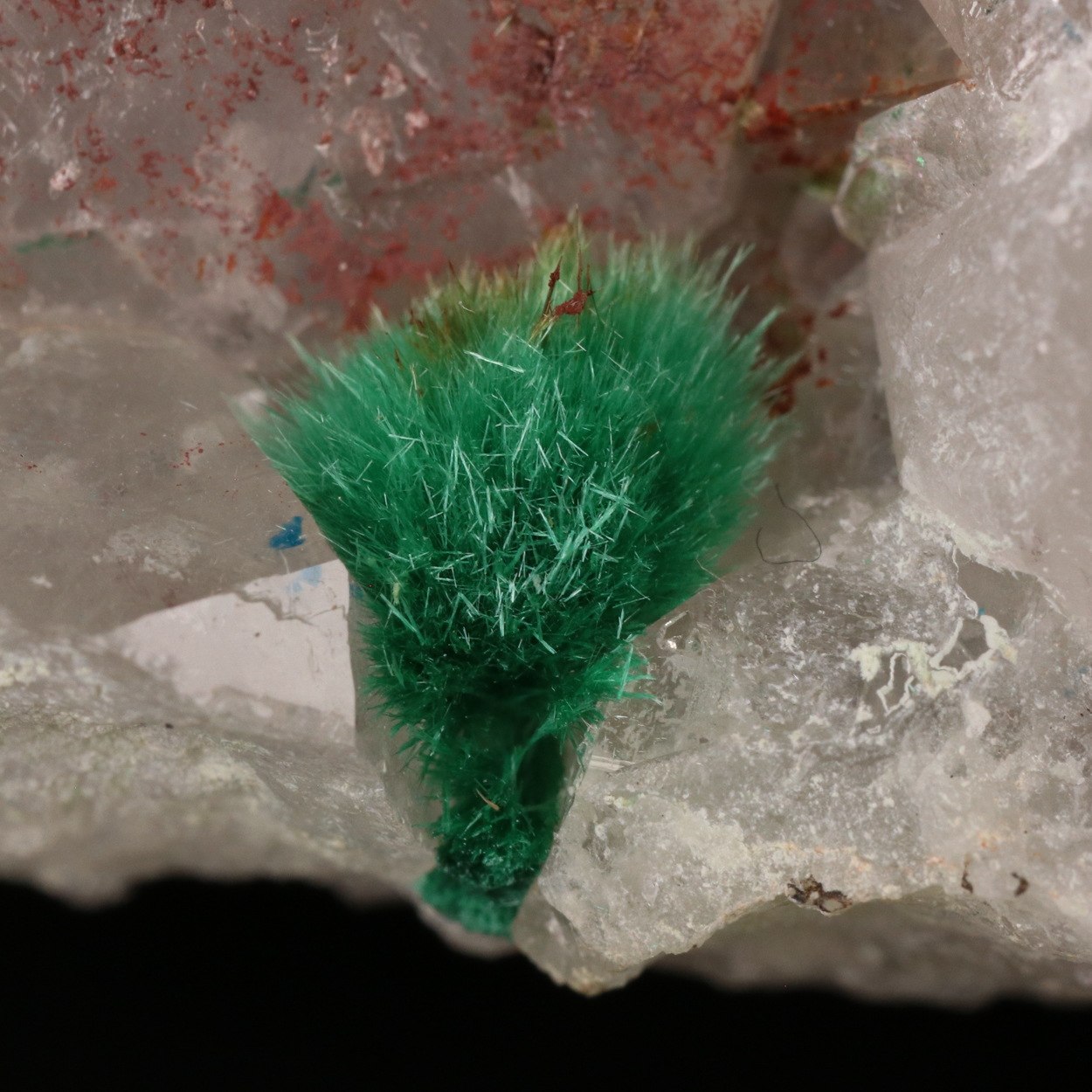 Malachite On Quartz