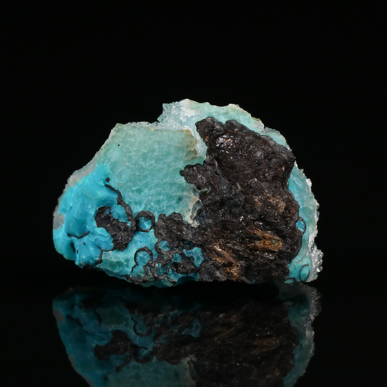 Quartz On Chrysocolla & Malachite