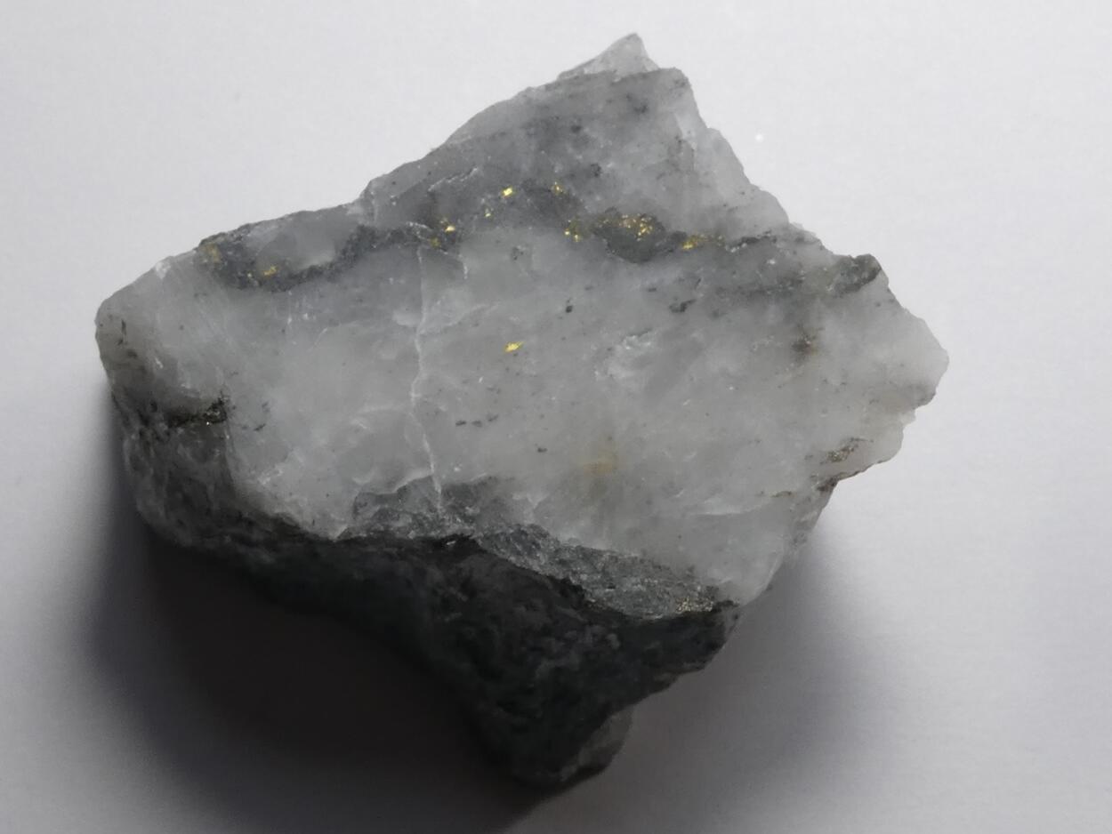 Native Gold In Quartz With Chlorite