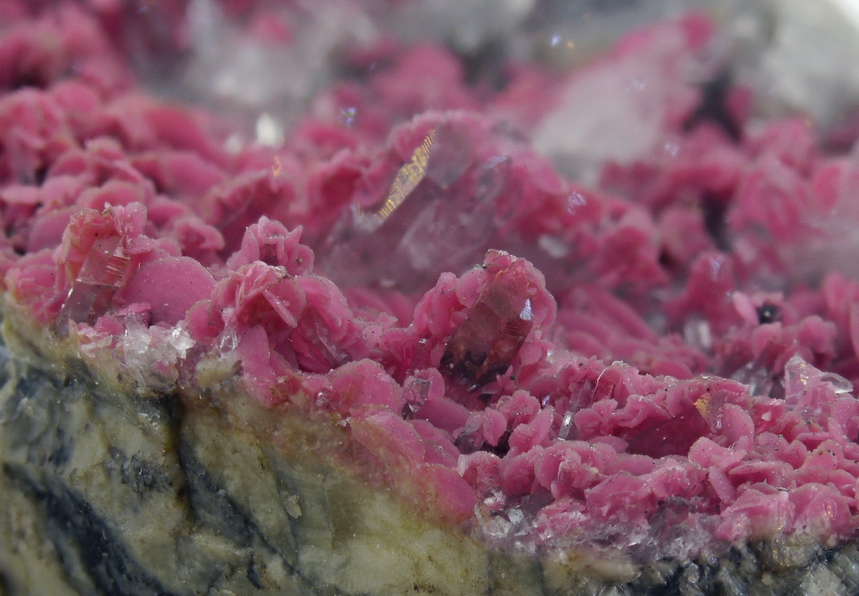 Cobaltoan Calcite & Rock Crystal
