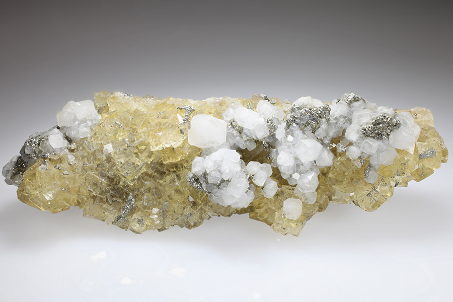 Fluorite Calcite & Pyrite