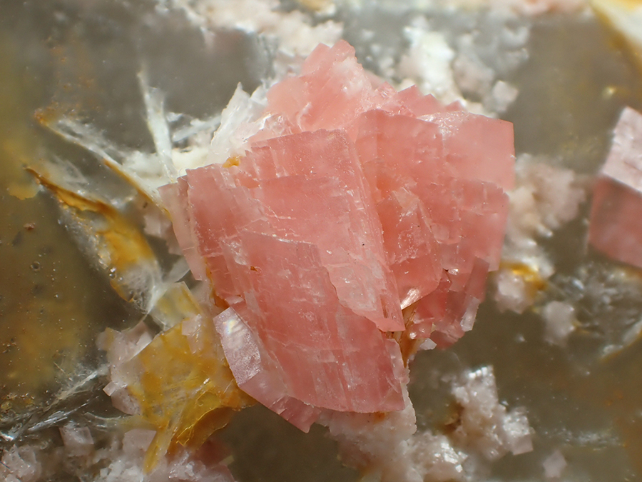 Rhodochrosite & Bertrandite & Pyrite