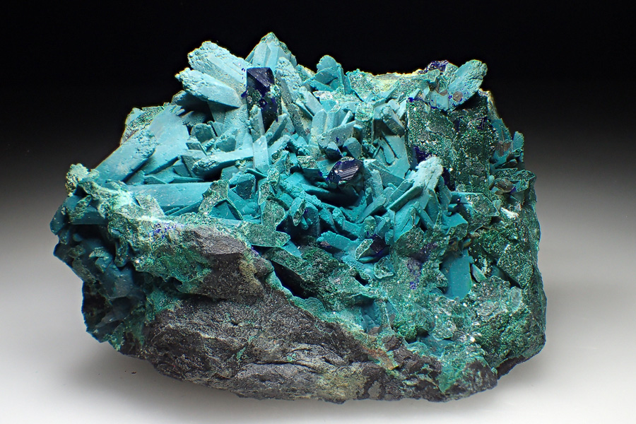 Rosasite & Azurite & Malachite