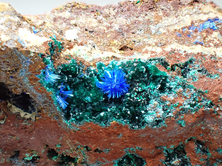 Azurite & Olivenite & Agardite