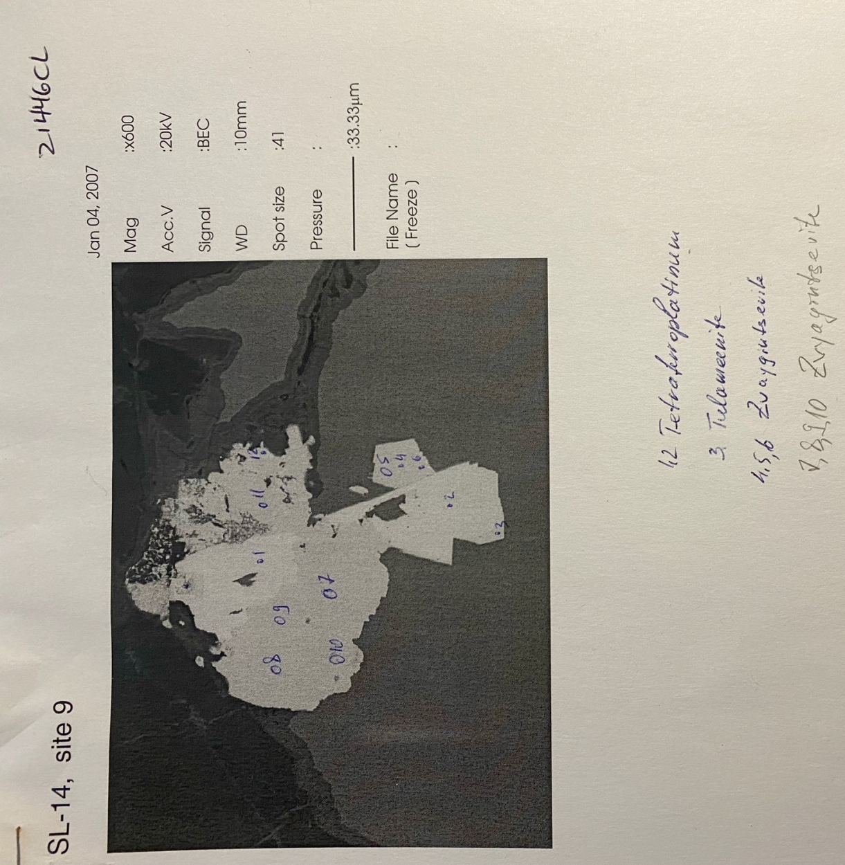 Zvyagintsevite Keithconnite Plumbopalladinite & Telluropalladinite