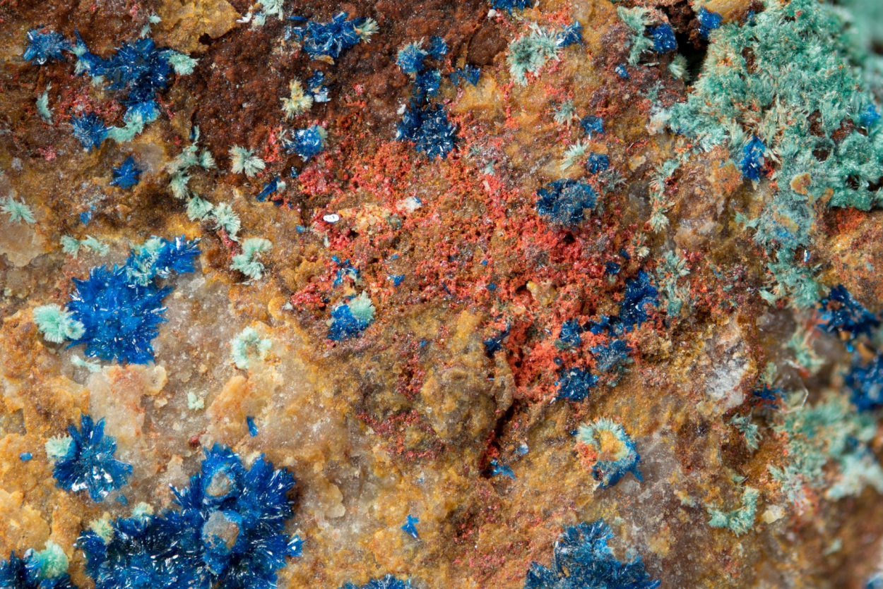 Coccinite Azurite & Cinnabar