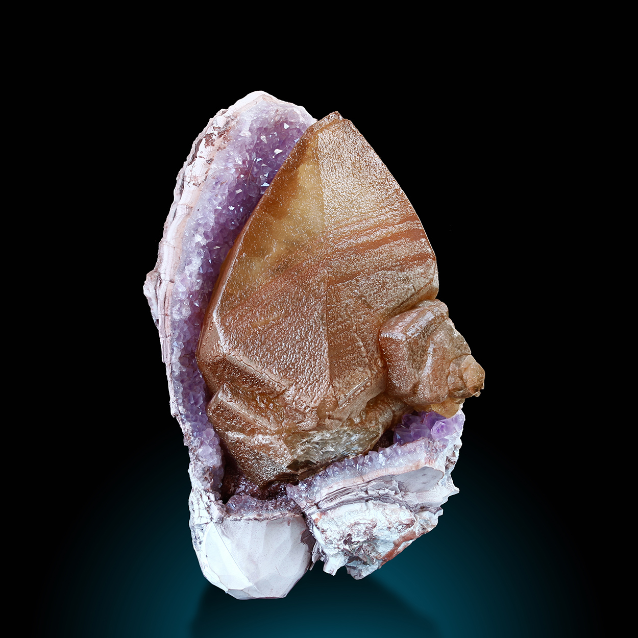 Calcite & Amethyst