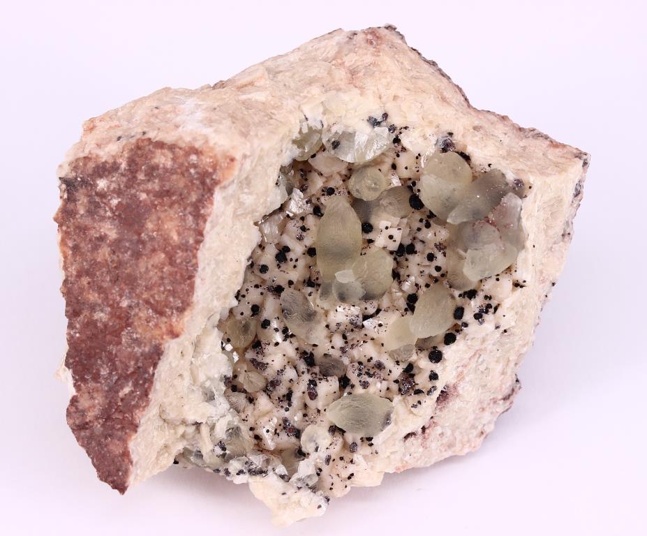 Calcite & Hematite On Dolomite