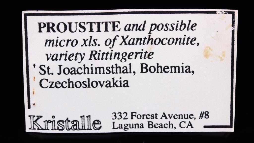 Xanthoconite & Proustite