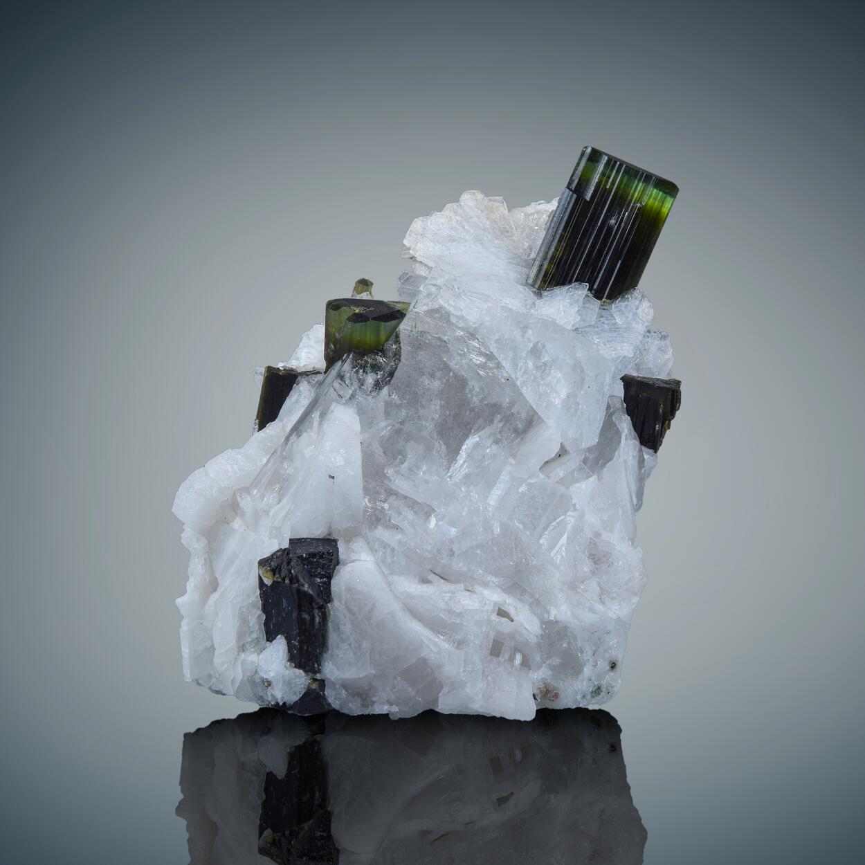 Elbaite With Albite & Quartz