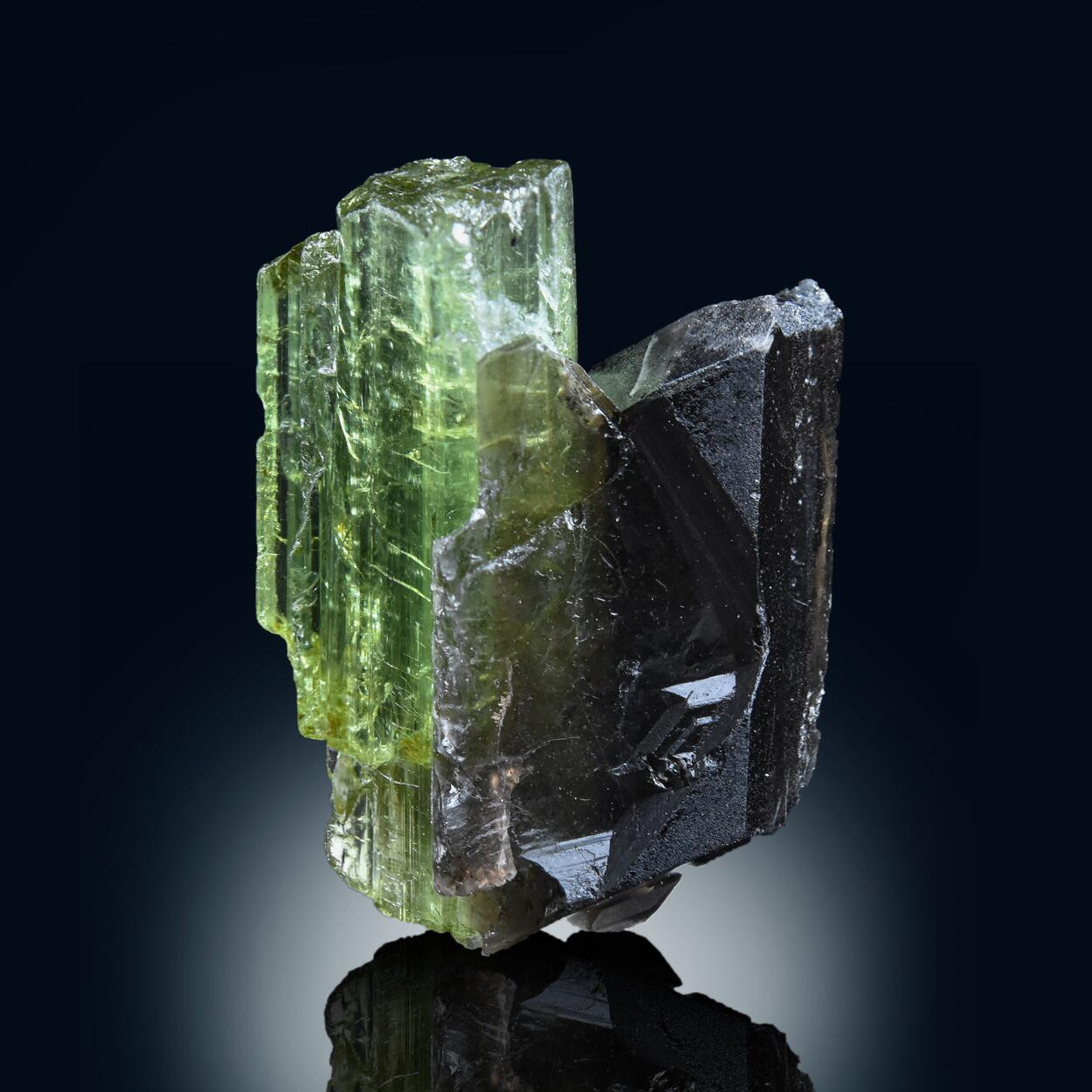 Tourmaline With Smoky Quartz