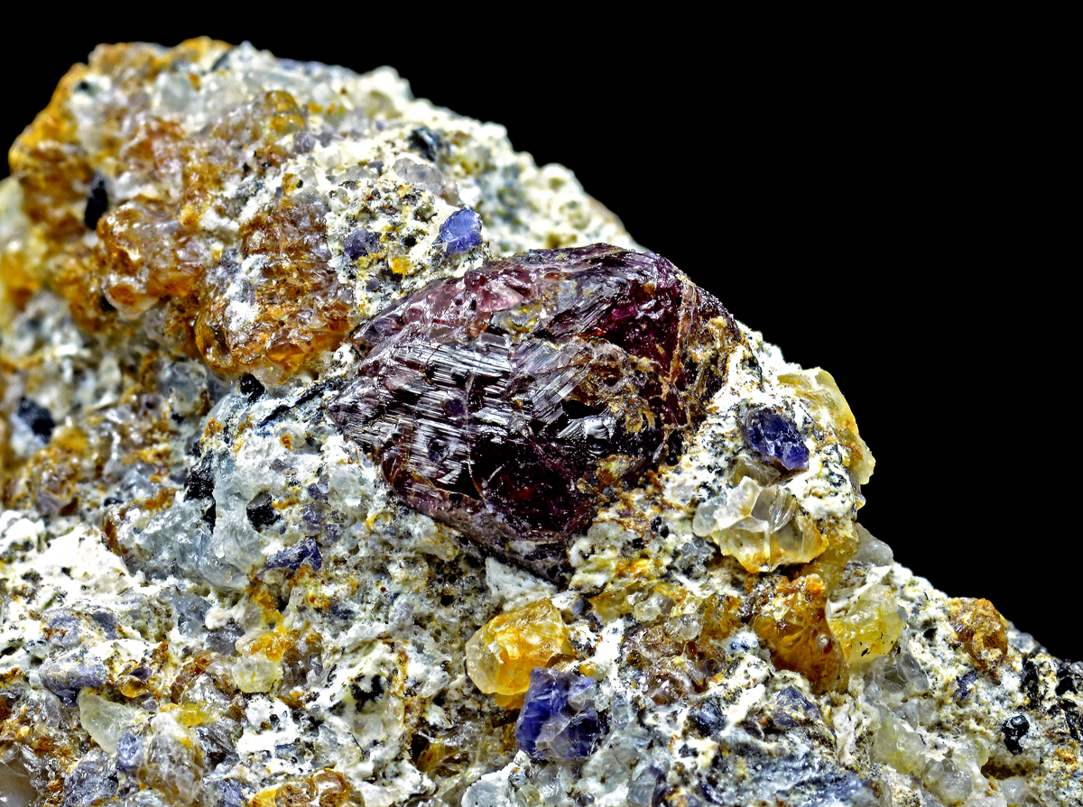 Almandine Cordierite & Cristobalite